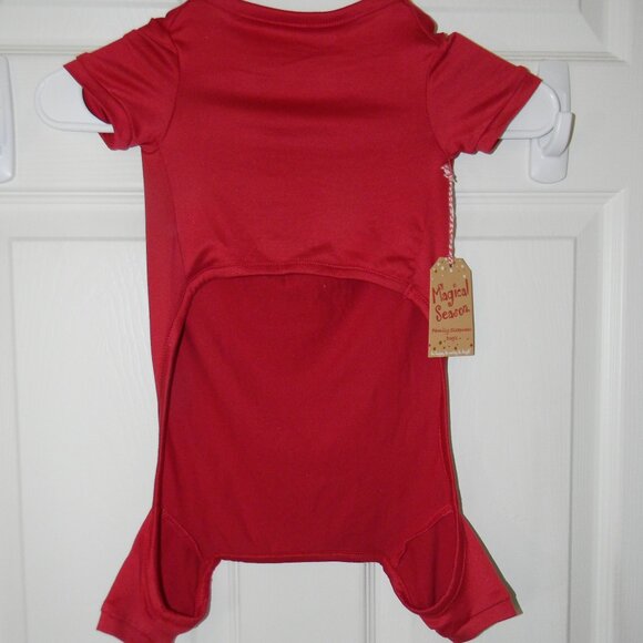 Magical Season Christmas Dog Pajamas Most Likely to Eat Gift Wrap Red Photos - Picture 3 of 4